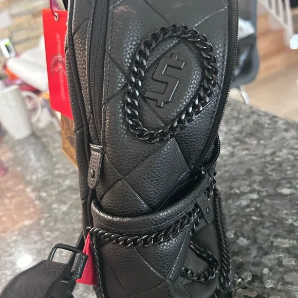 Sprayground Black Luxe Backpack - Picture 5 of 11